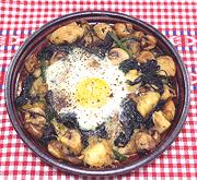 Bowl of Spinach & Potato with Egg