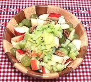 Dish of Celery Apple Walnut Salad