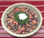 Bowl of Bean & Mushroom Salad