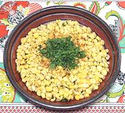 Dish of Buttery, Spicy, Corn Salad