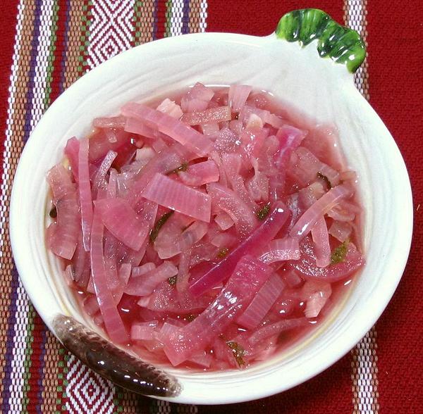 Small Bowl of Marinated Red Onions