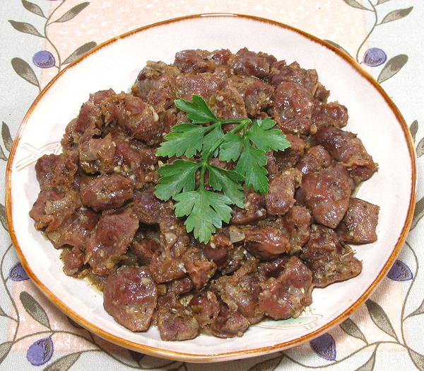 Dish of Chicken Gizzards with Cumin