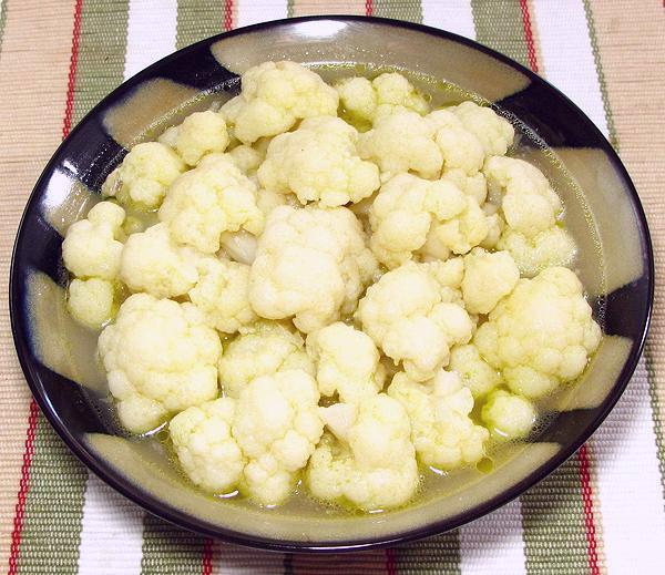 Bowl of Cauliflower a la Grecque