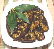 Dish of Marinated Eggplant Appetizer