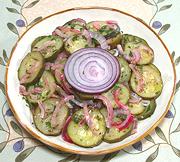 Dish of Zucchini Salad