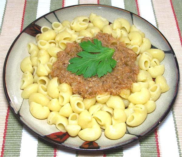 Bowl of Pasta with Crab Sauce