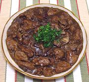 Dish of Chicken with Red Wine