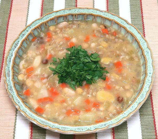 Bowl of Grauin & Bean Harvest Soup