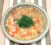 Bowl of Grain & Bean Harvest Soup