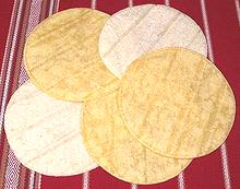 White and Yellow Tortillas