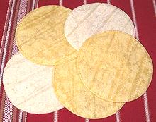 White and Yellow Tortillas