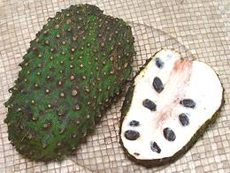 Whole and Cut Soursop
