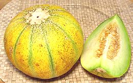 Whole and Cut Charentais Melon