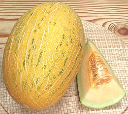 Whole and Cut Hami Melon