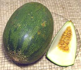 Whole and Cut Papaya Melon