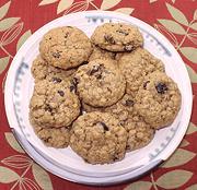 Dish of Oatmeal Cookies