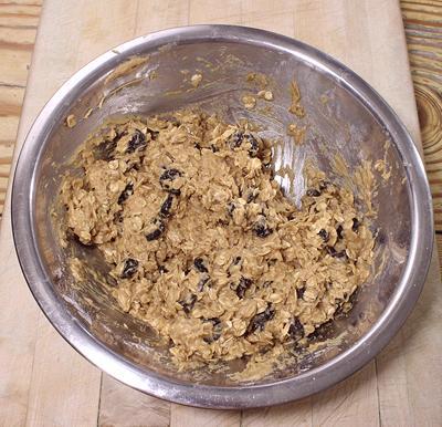 Bowl of Oatmeal Cookie Batter