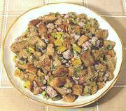 Dish of Sausage Apricot Stuffing