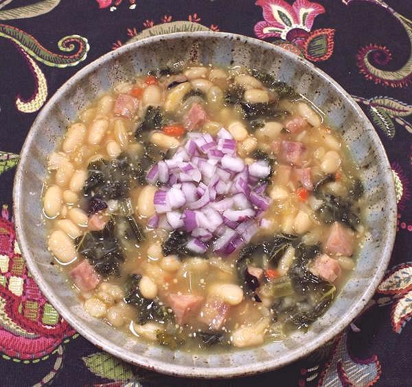 Bowl of Ham & White Bean Stew