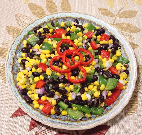 Dish of Black Bean & Corn Salad