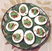 Platter of Eggs, Stuffed & Garnished