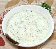 Small Bowl of Green Mango Yogurt Dip