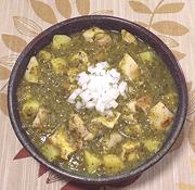 Dish of Chicken & Potato in Tomatillo Sauce