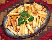 Plate of Fried Yucca Sticks