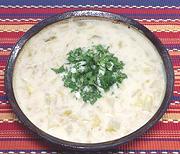 Bowl of Barley & Cheese Soup