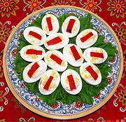 Dish of Stuffed Eggs