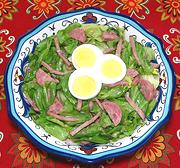 Bowl of Escarole, Tuna, and Sausage Salad