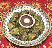 Bowl of Mushroom Garlic Salad