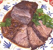 Dish of Sliced Sauerbraten