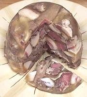 Mold of Head Cheese, cut