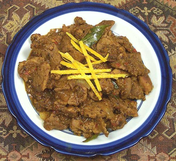 Dish of Spiced Pork with Orange