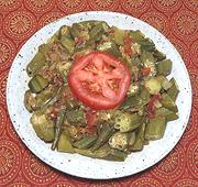 Dish of Okra Kali Miri