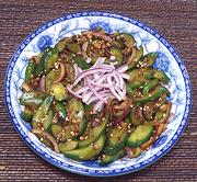 Bowl of Spicy Cucumber Salad