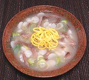 Bowl of Rice Cake Soup with Beef