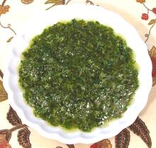 Small Bowl of Lemon Mint Dressing