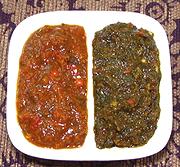 Double Dish of Shatta Sauces