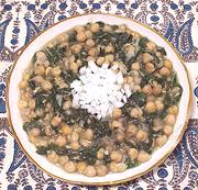 Dish of Chard & Chickpea Stew