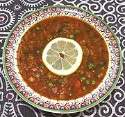 Bowl of Bulgur & Vegetable Soup