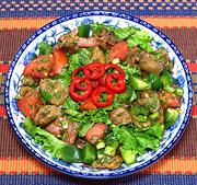 Bowl of Fried Eggplant Salad