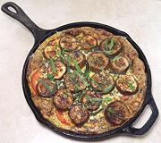 Pan of Persian Eggplant & Tomato Frittata