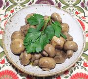 Dish of Marinated Mushrooms