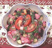 Dish of Mixed Vegetable Salad