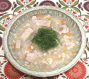 Bowl of Pork, Sauerkraut & Barley Soup