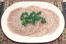 Platter with Three Fast Injera Breads