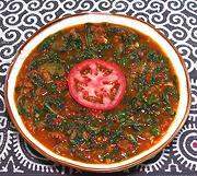 Bowl of Beef and 'Spinach' Stew