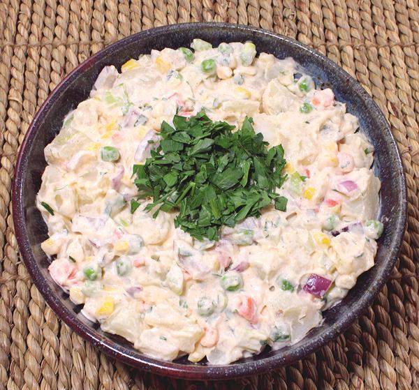 Bowl of Trinidad & Tobago Potato Salad